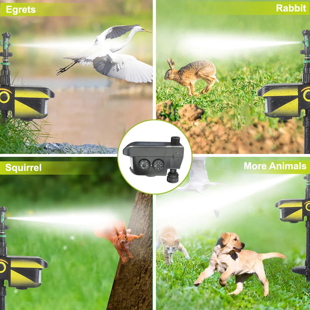 Sprynxie Solar Motion-Activated Animal Deterrent Sprinkler