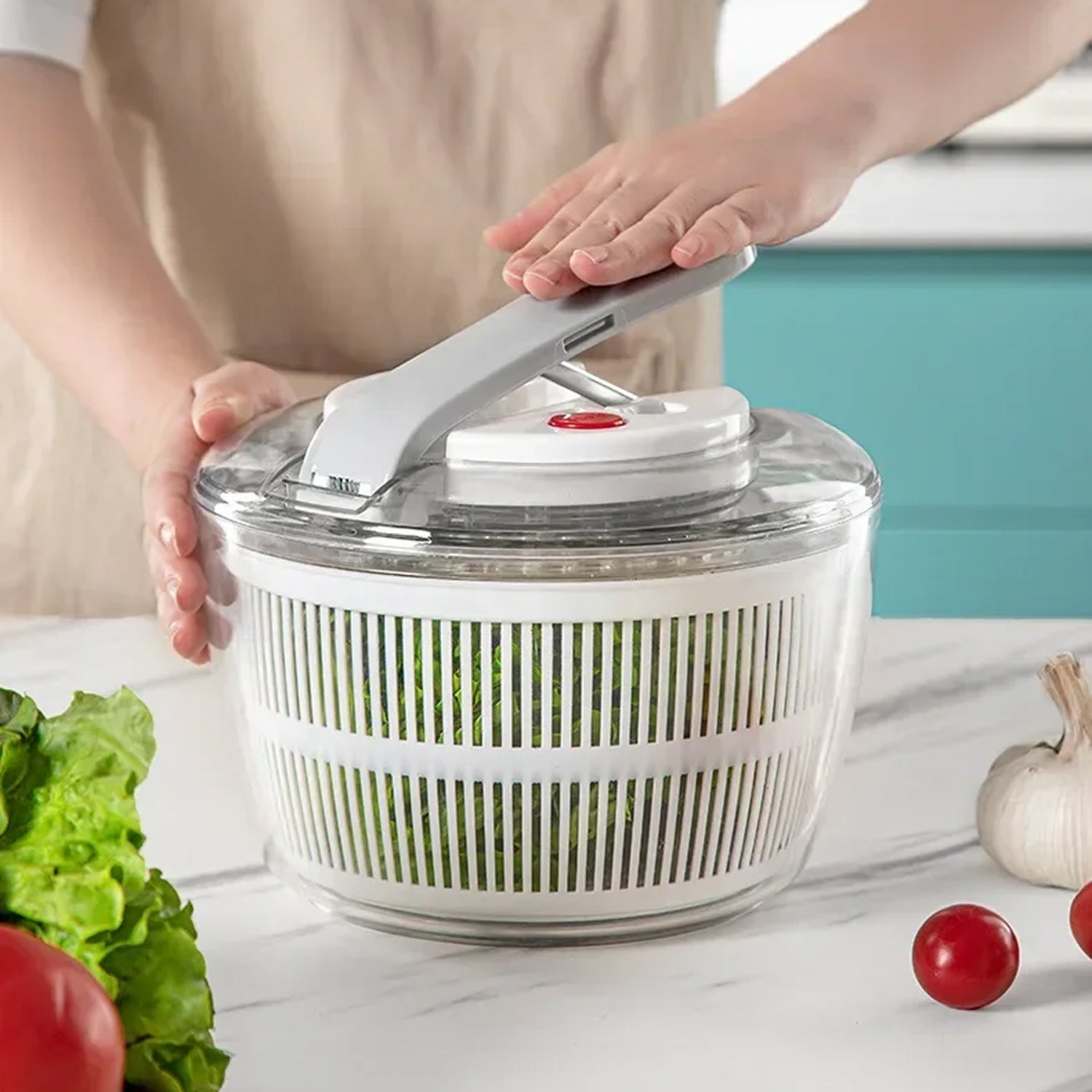 Spinakux 4000ML Salad Spinner & Vegetable Washer