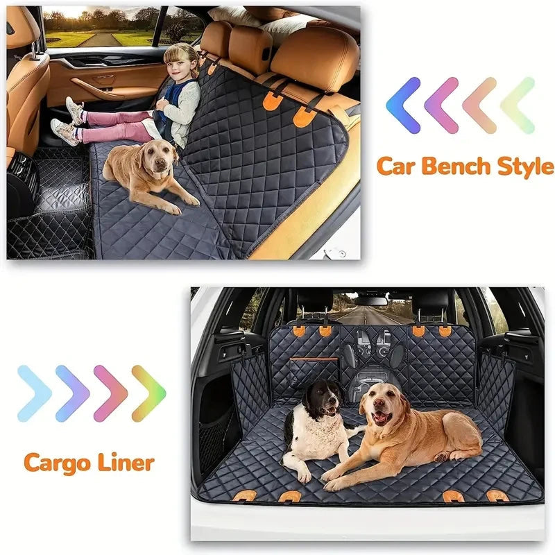 TuffieTail Heavy-Duty 3-in-1 Waterproof Dog Car Seat Cover