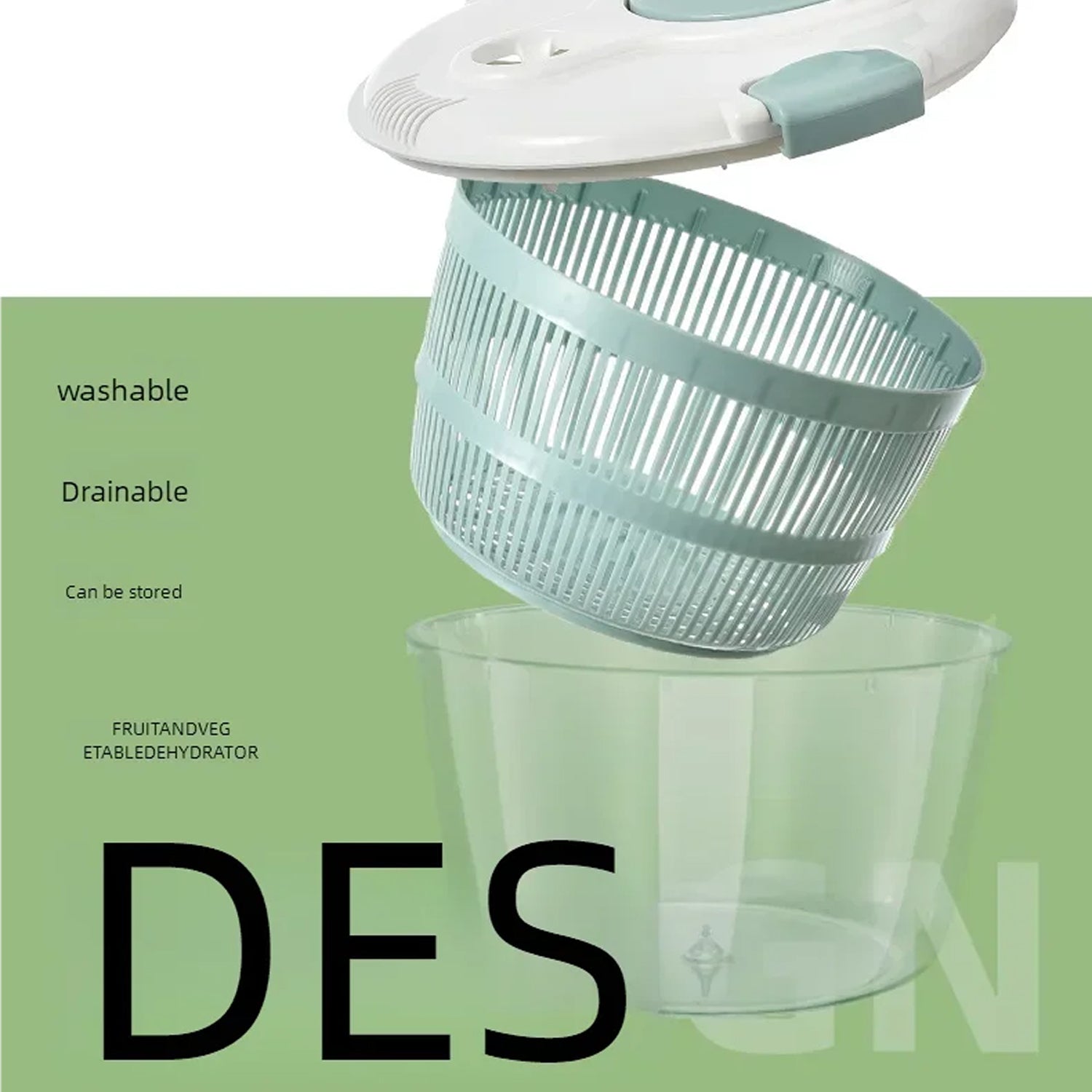 Spinakux 4000ML Salad Spinner & Vegetable Washer