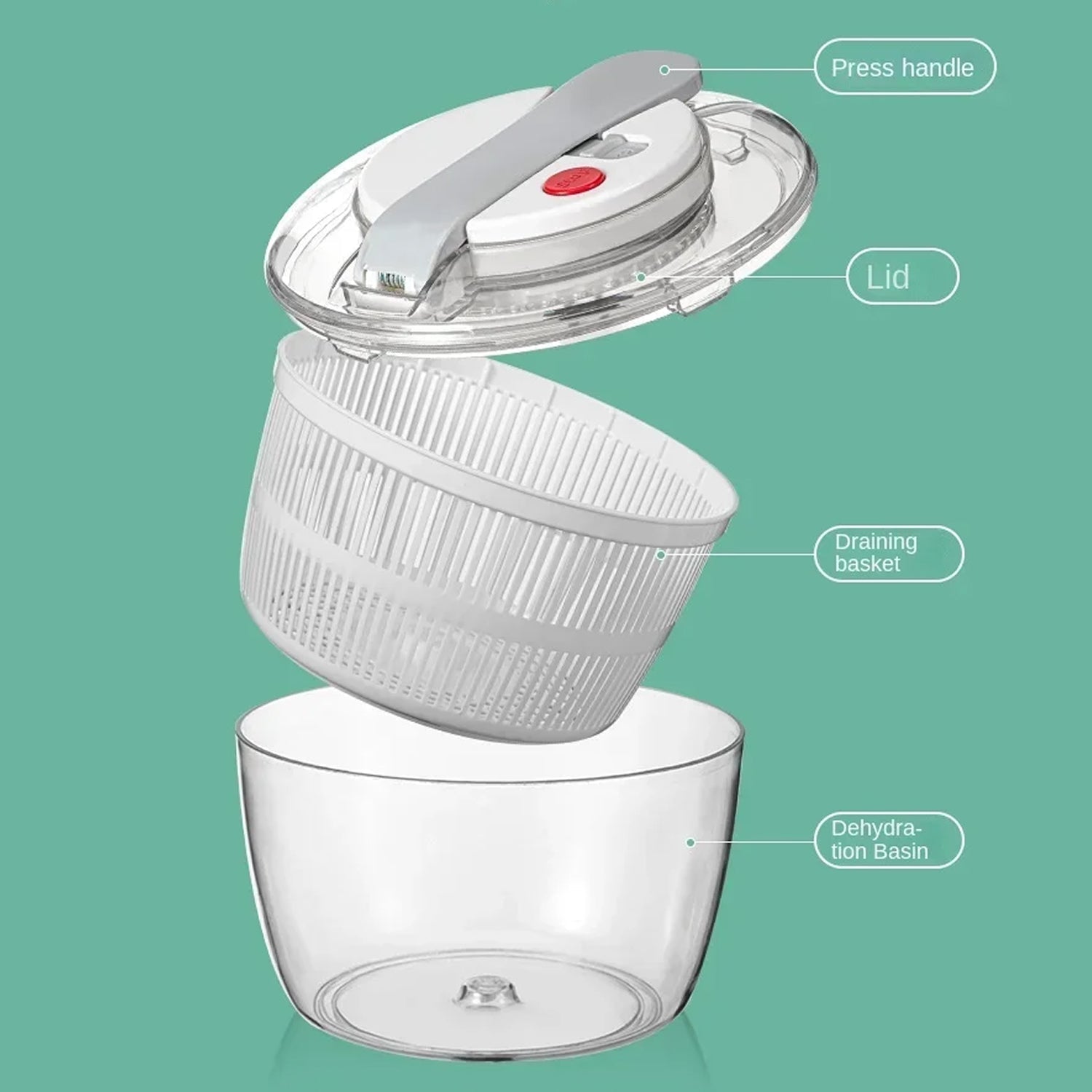 Spinakux 4000ML Salad Spinner & Vegetable Washer