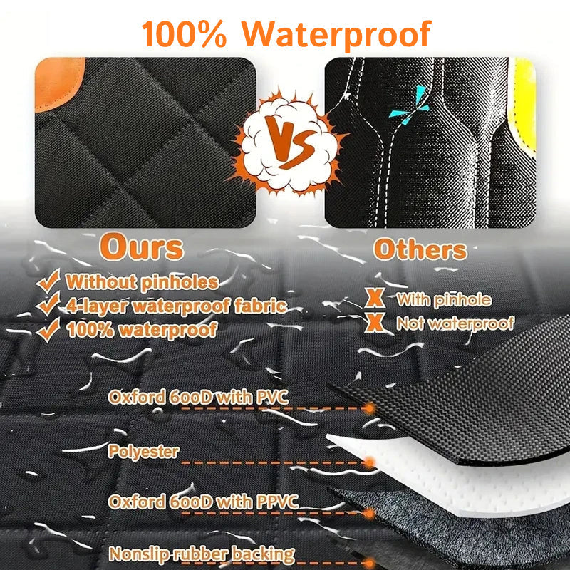 TuffieTail Heavy-Duty 3-in-1 Waterproof Dog Car Seat Cover