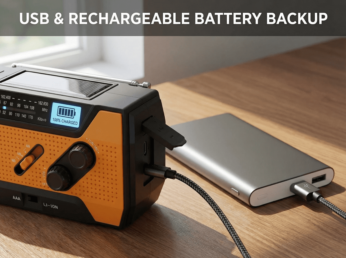 AlerSkyo Emergency Weather Radio with Hand Crank and Solar Charging