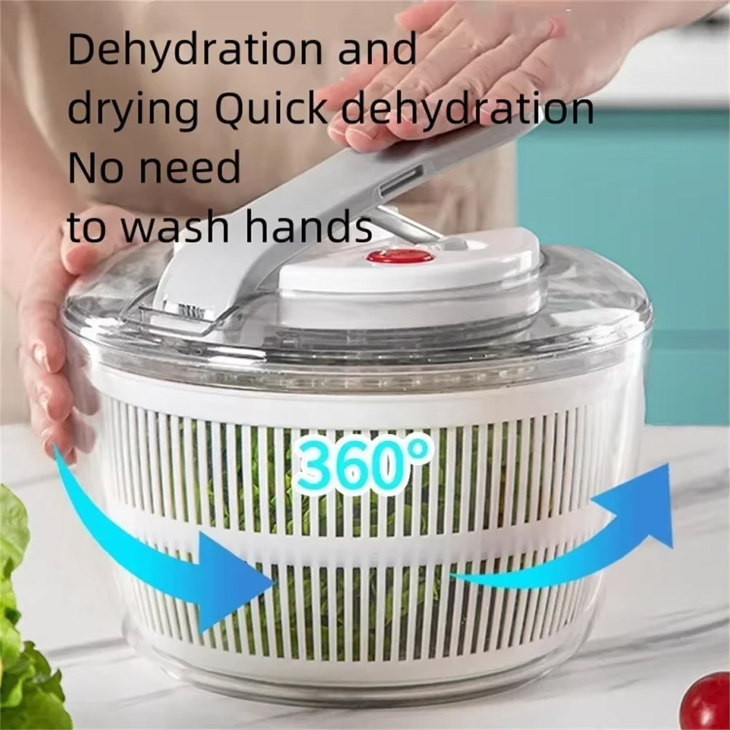 Spinakux 4000ML Salad Spinner & Vegetable Washer