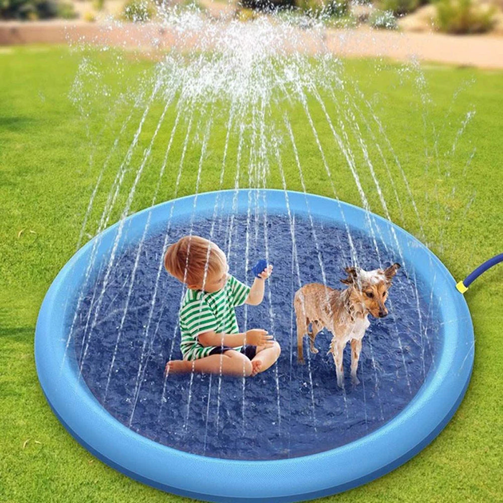 WoofiPool Heavy Duty Dog Splash Pad and Backyard Swimming Pool