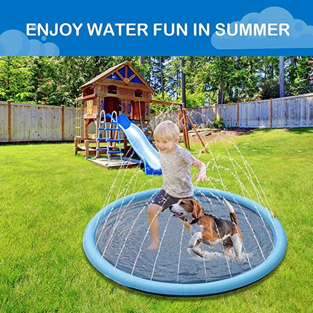 WoofiPool Heavy Duty Dog Splash Pad and Backyard Swimming Pool