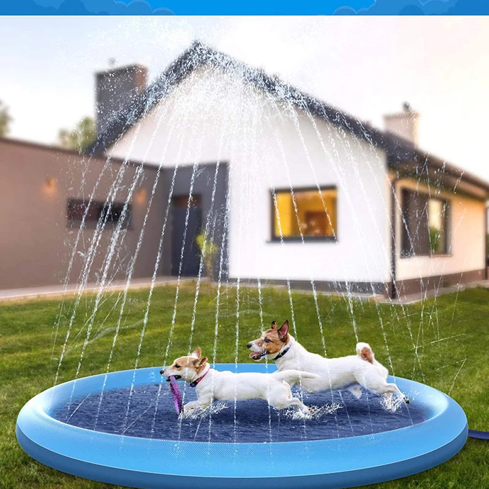 WoofiPool Heavy Duty Dog Splash Pad and Backyard Swimming Pool