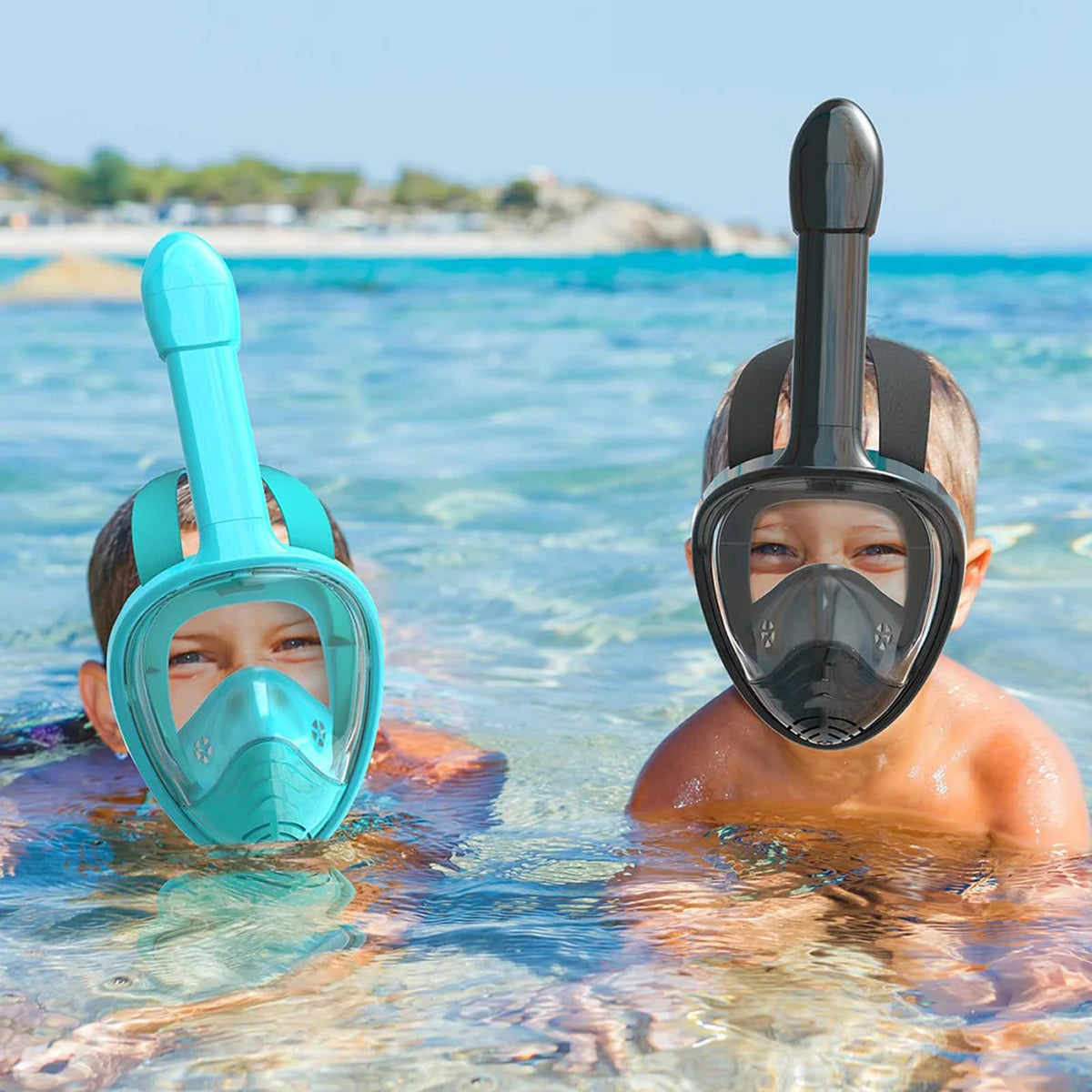 KidVysta Kids Full Face Snorkel Mask Anti-Fog Anti-Leak 180 View