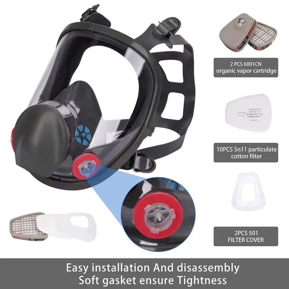 AiroLabix Dual Filtration Full Face Respirator Mask