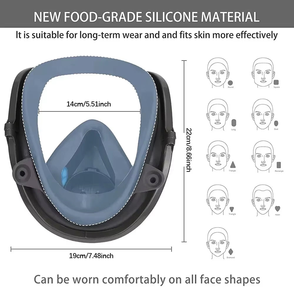 AiroLabix Dual Filtration Full Face Respirator Mask