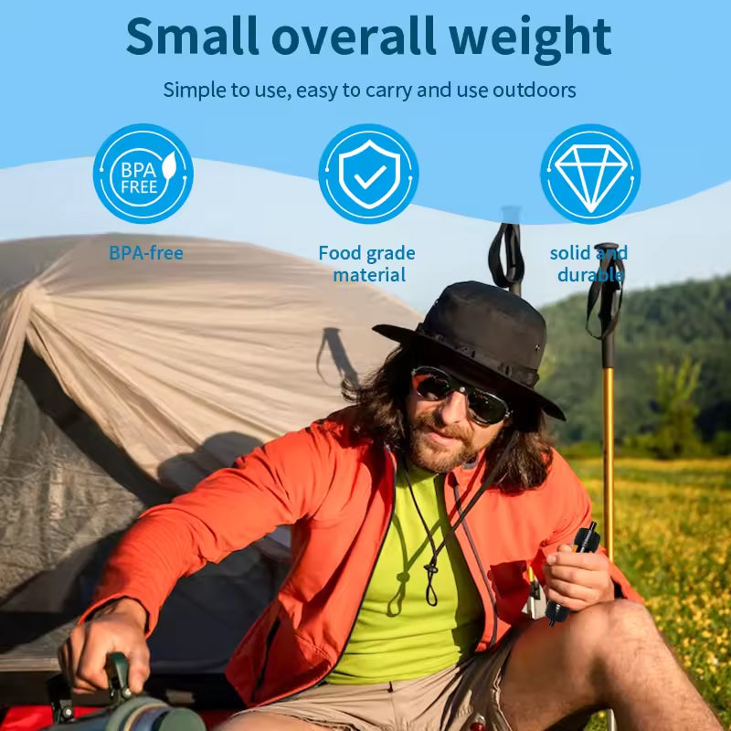 AquaZipo Portable Mini Water Filter for Hiking and Survival