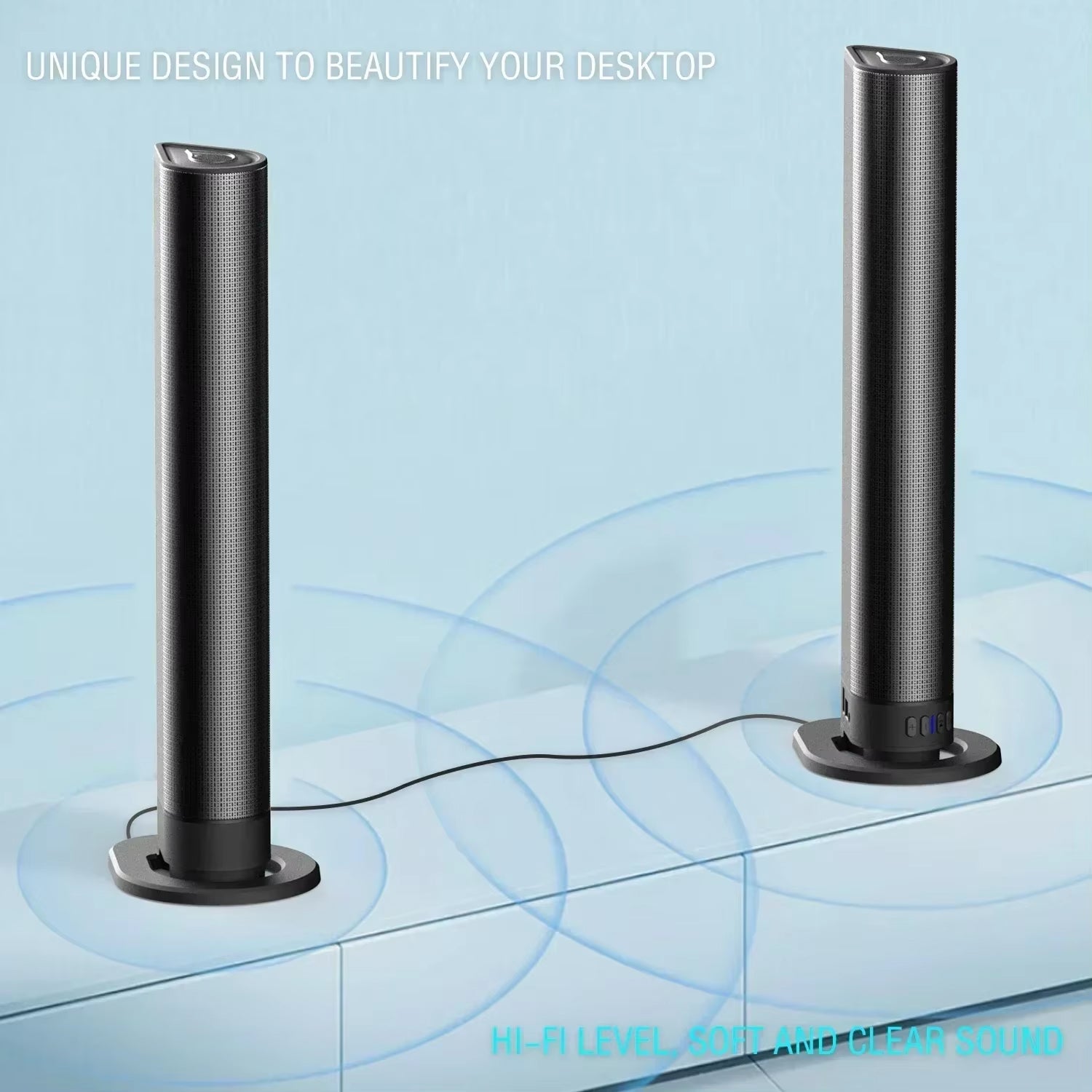 AuraSozi 2-in-1 Convertible TV Sound Bar | 2.1 Channel Audio