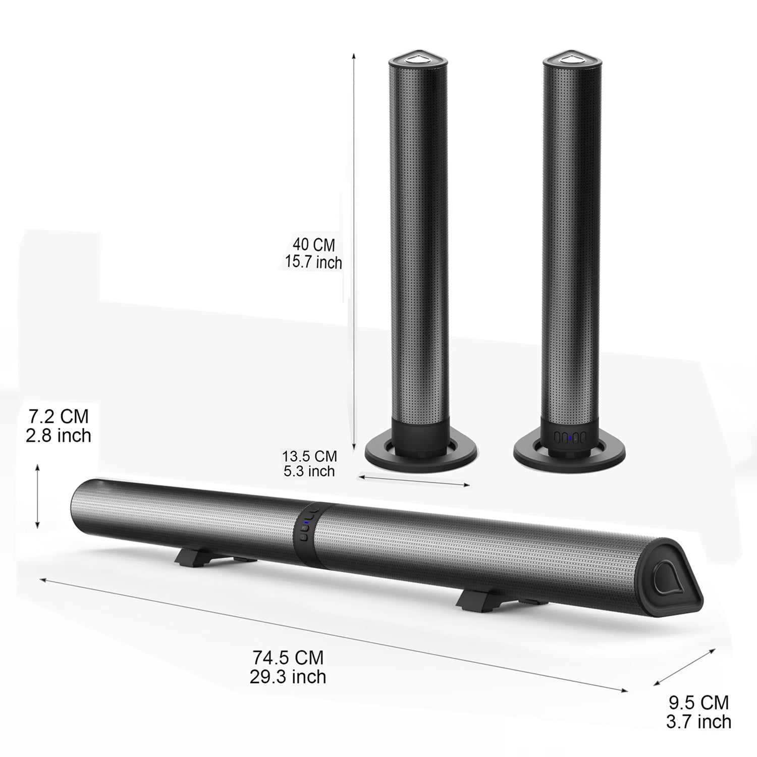 AuraSozi 2-in-1 Convertible TV Sound Bar | 2.1 Channel Audio