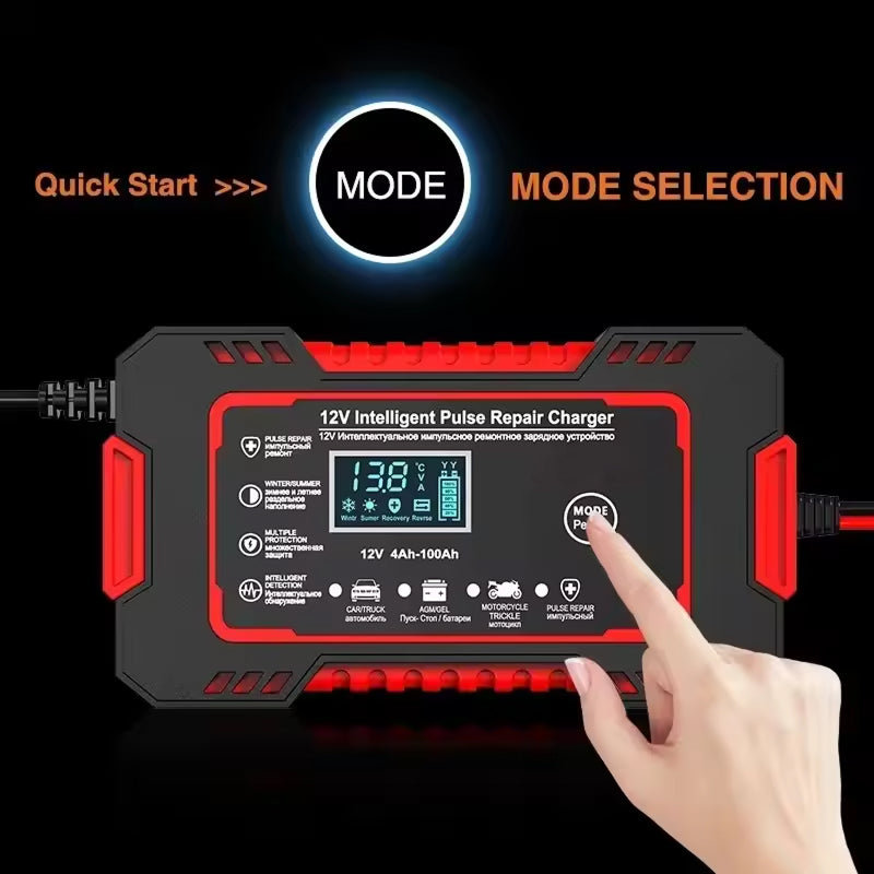 AutuBatex 12V Smart Battery Charger and Maintainer with Pulse Repair