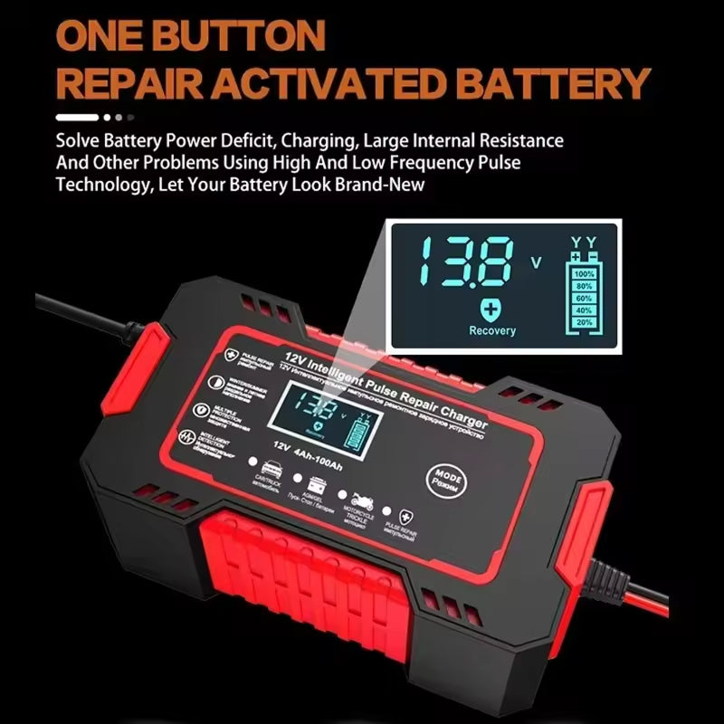 AutuBatex 12V Smart Battery Charger and Maintainer with Pulse Repair