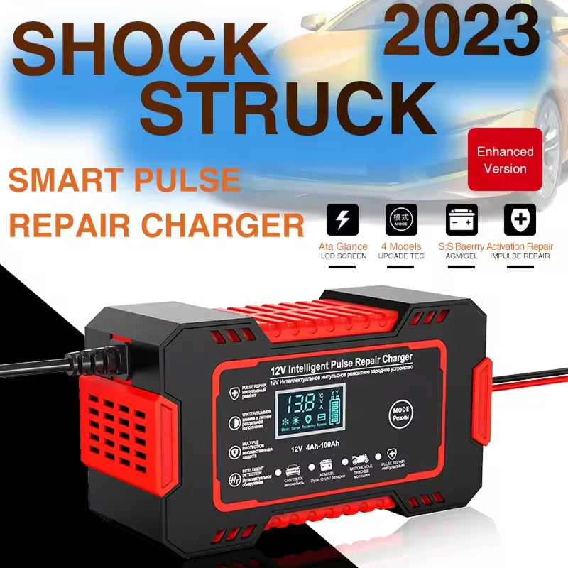 AutuBatex 12V Smart Battery Charger and Maintainer with Pulse Repair