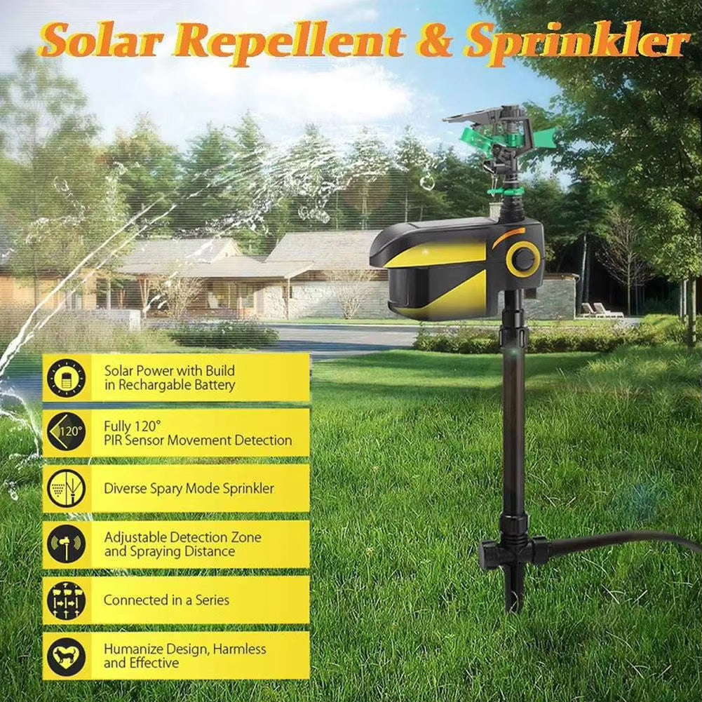 Sprynxie Solar Motion-Activated Animal Deterrent Sprinkler