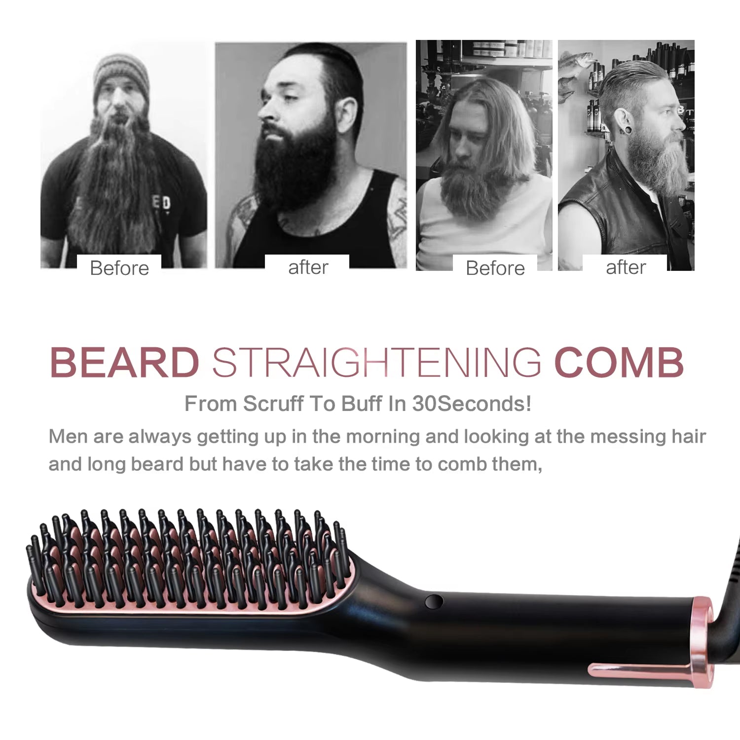 BeardBann Ionic Ceramic Beard Straightener for Men
