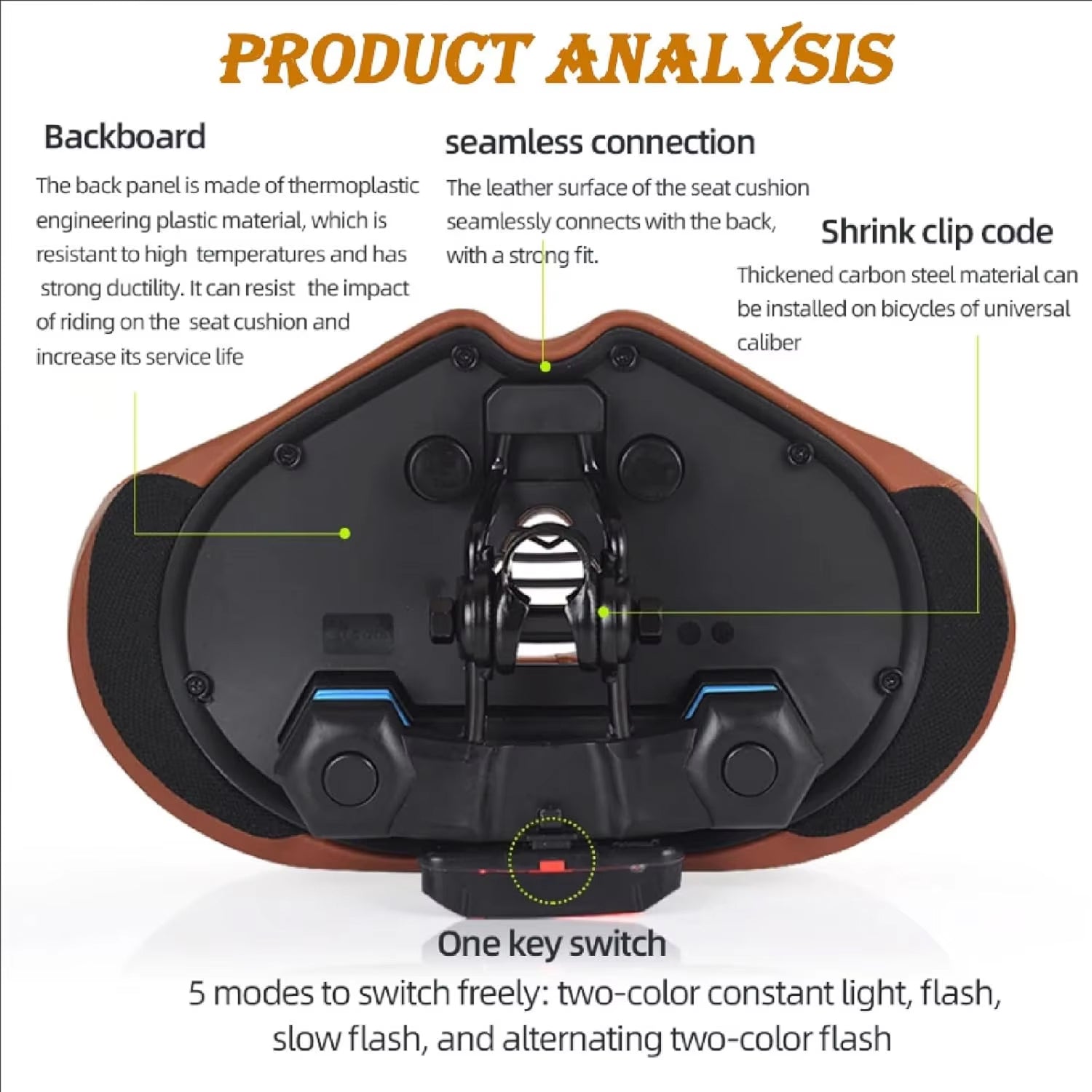 BiekoLux Noseless Ergonomic Bike Seat for Maximum Comfort