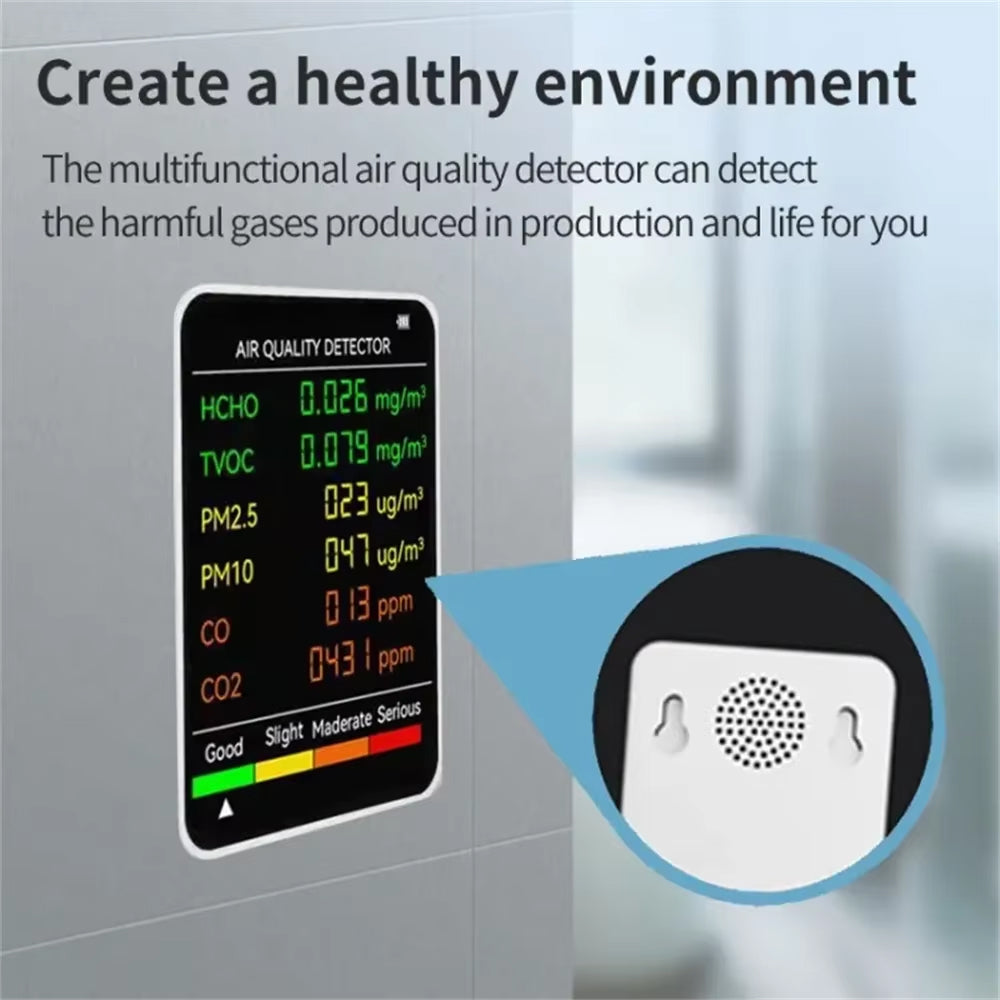BreaEzvi VOC and CO2 Monitor for Home Air Safety