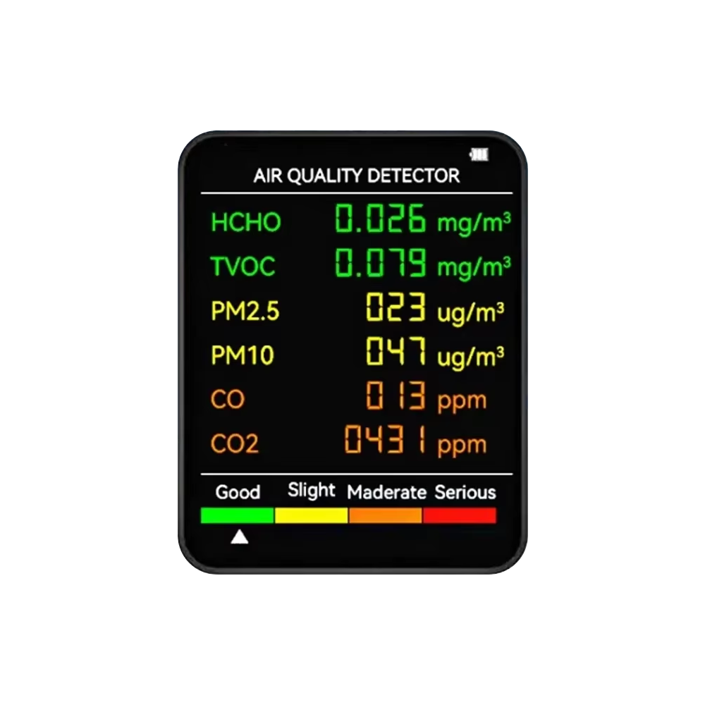 BreaEzvi VOC and CO2 Monitor for Home Air Safety