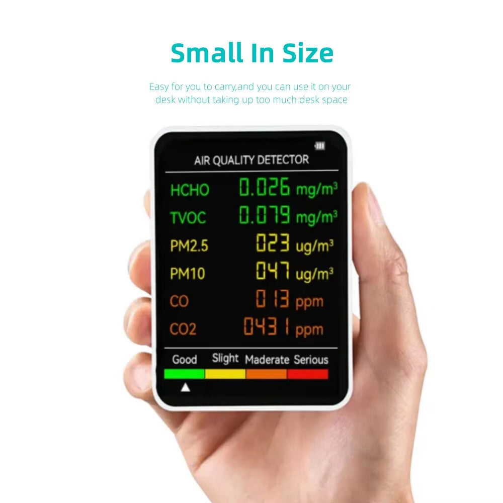 BreaEzvi VOC and CO2 Monitor for Home Air Safety