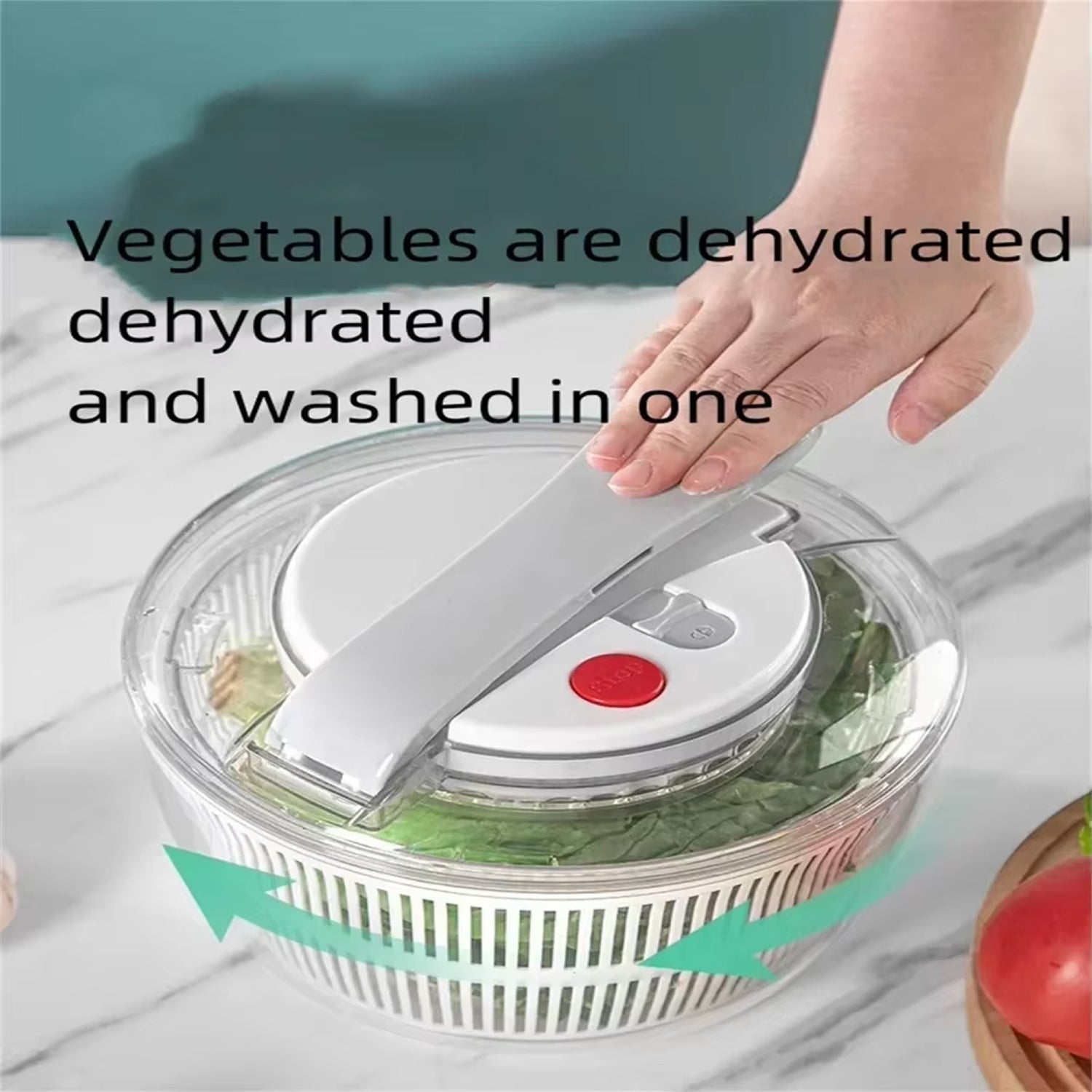 Spinakux 4000ML Salad Spinner & Vegetable Washer