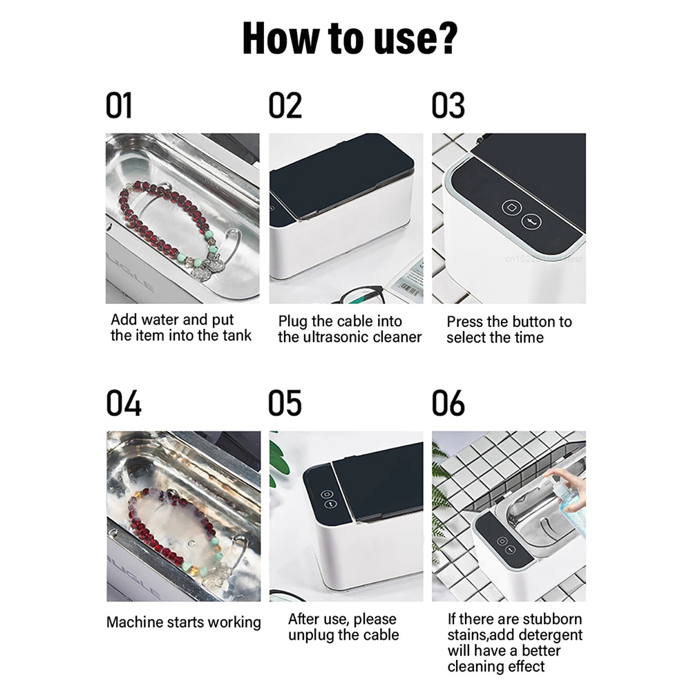 ClariVexi  Professional Ultrasonic Jewelry Cleaner for Home Use