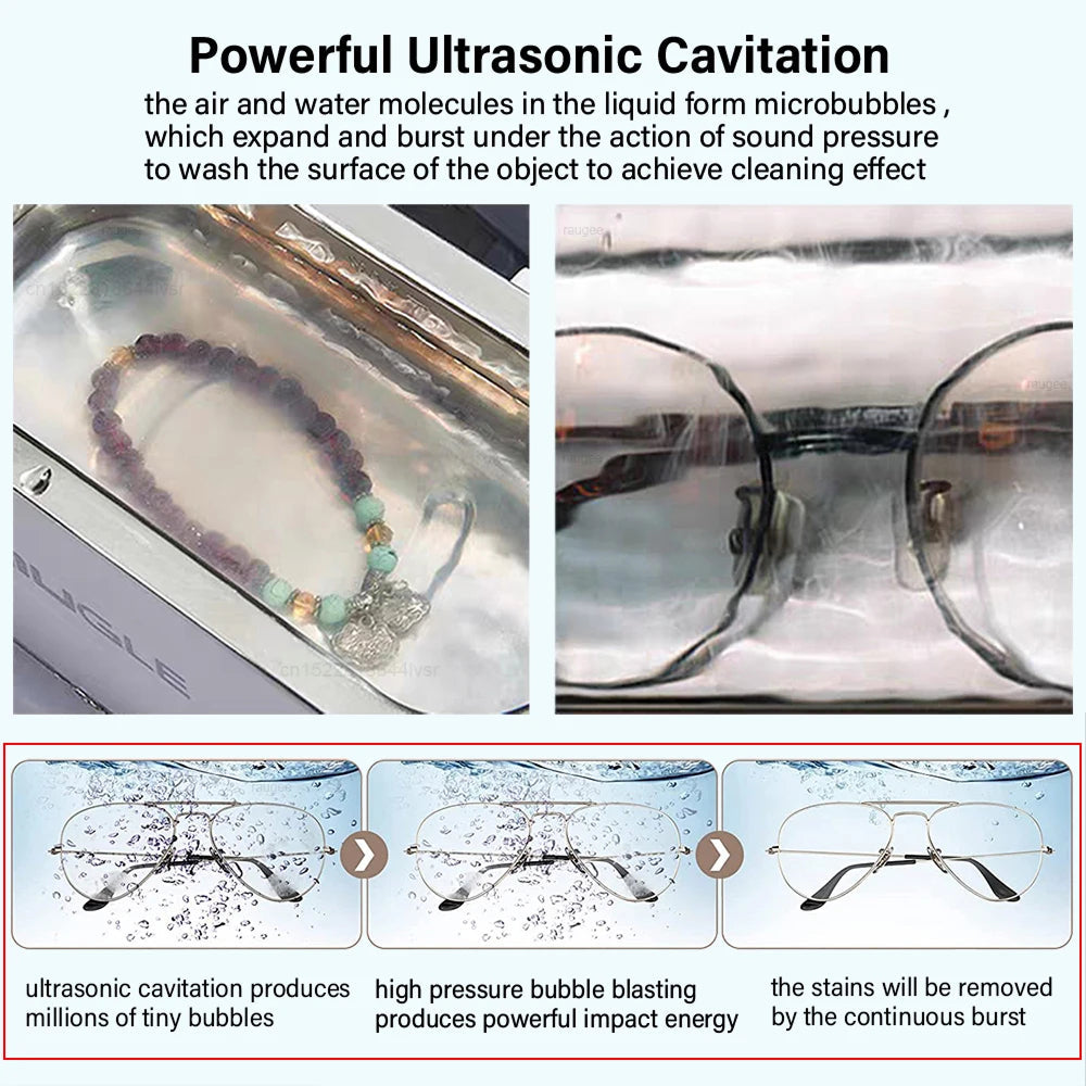 ClariVexi  Professional Ultrasonic Jewelry Cleaner for Home Use