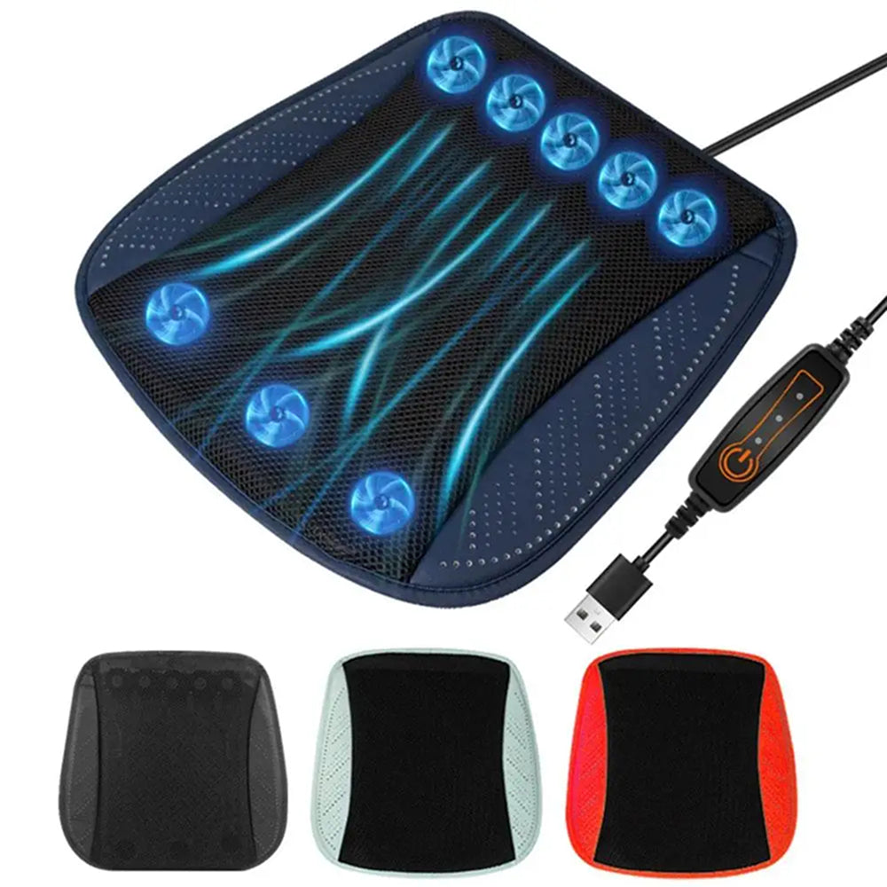 CoolWari Car Cooling Seat Cushion with 8 Built-In Fans