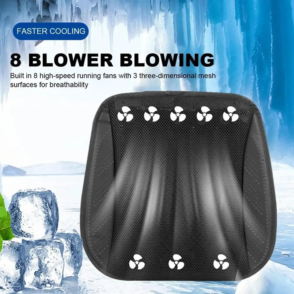 CoolWari Car Cooling Seat Cushion with 8 Built-In Fans
