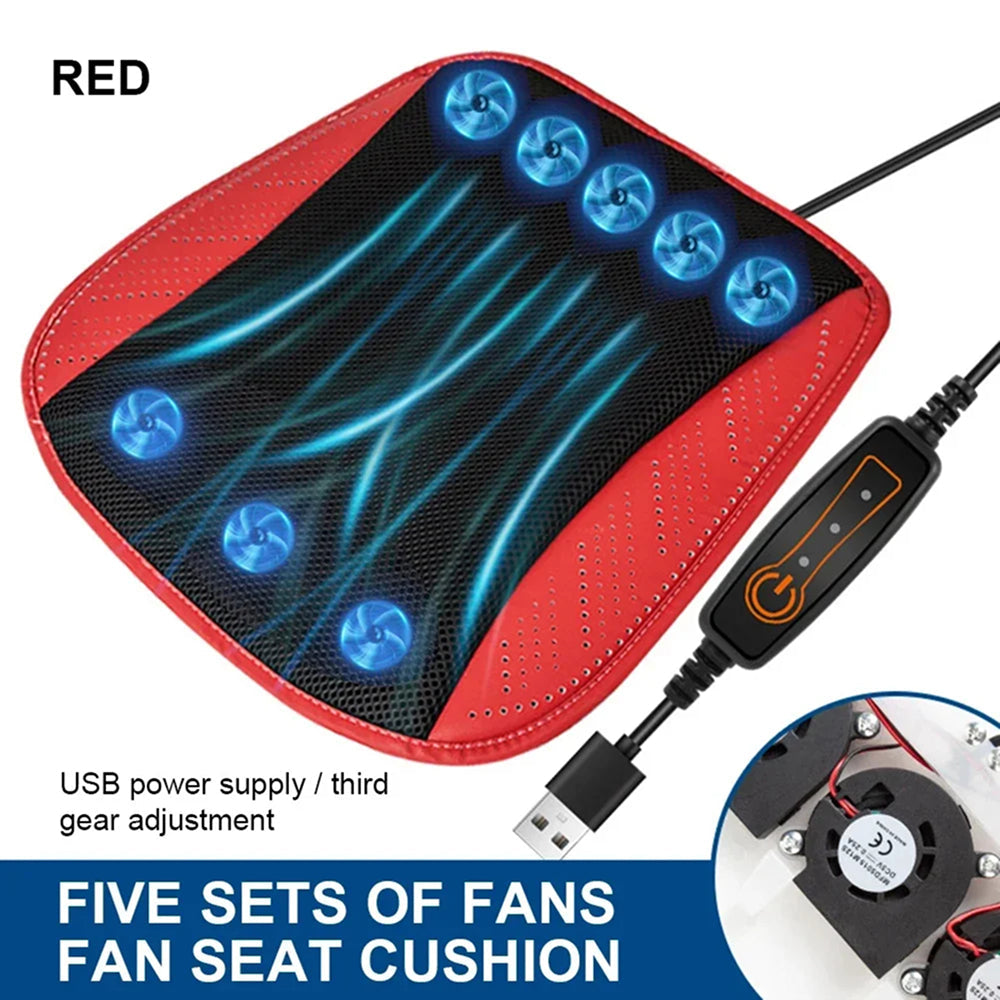 CoolWari Car Cooling Seat Cushion with 8 Built-In Fans