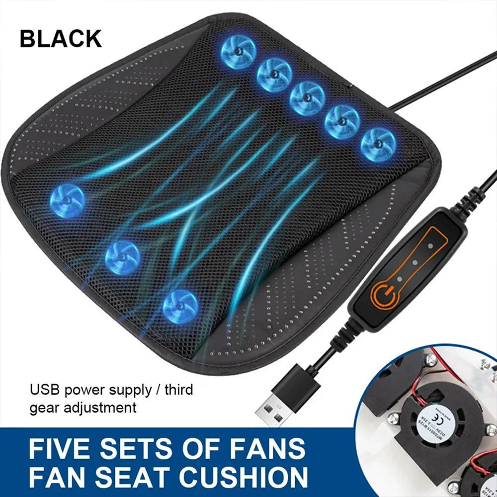 CoolWari Car Cooling Seat Cushion with 8 Built-In Fans
