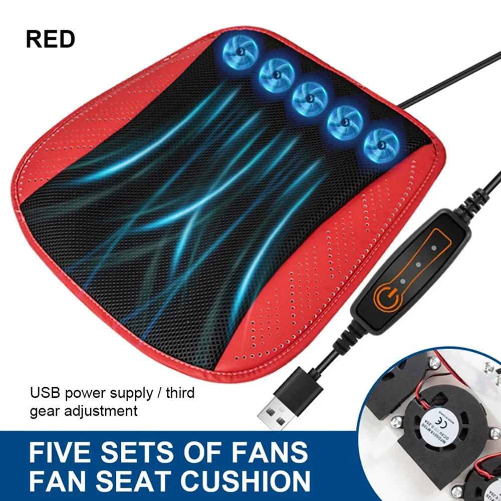 CoolWari Car Cooling Seat Cushion with 8 Built-In Fans
