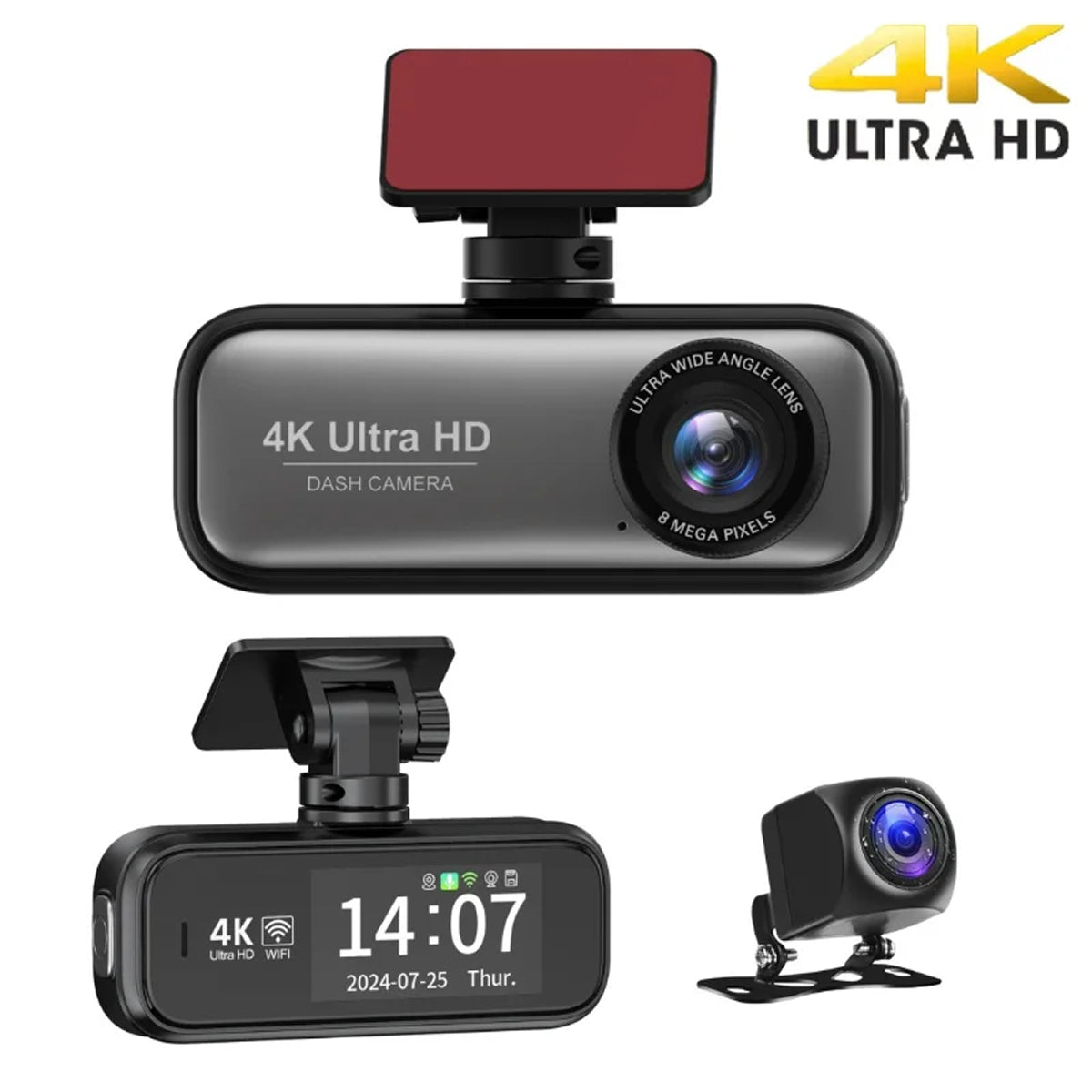 DashyLynk 4K Wireless Dual Dashcam with GPS & Night Vision