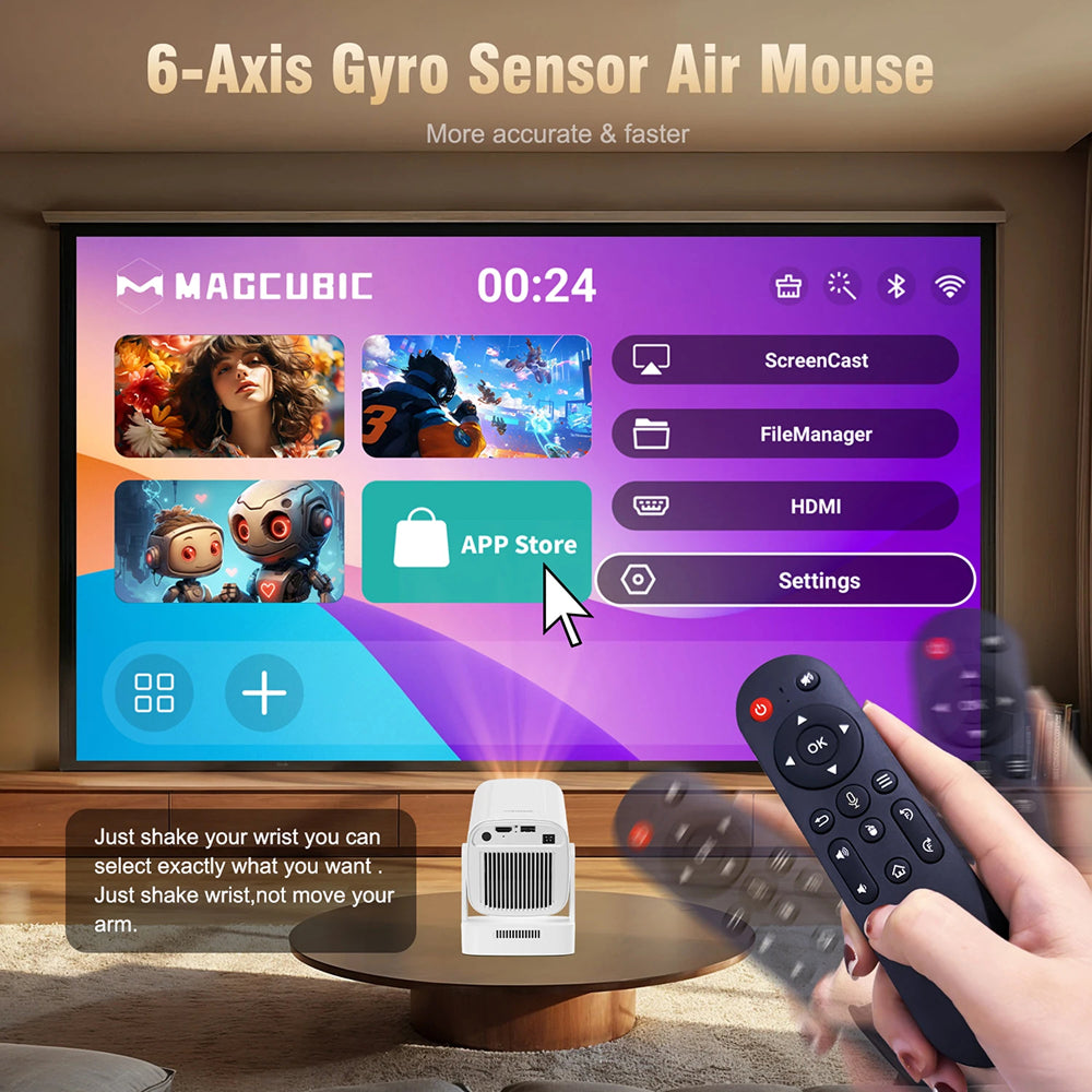 DayeeView Smart Outdoor Projector 1080P with 4K Support