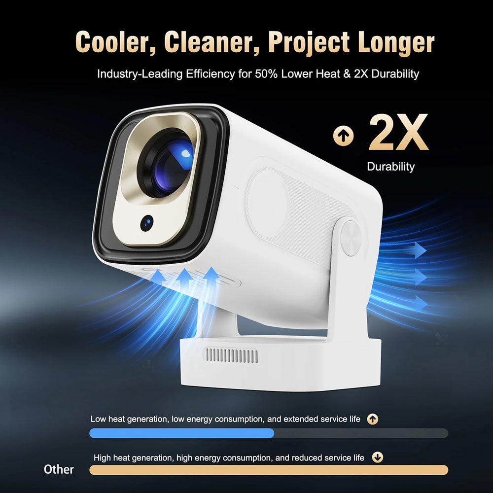 DayeeView Smart Outdoor Projector 1080P with 4K Support