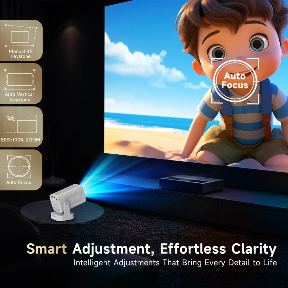 DayeeView Smart Outdoor Projector 1080P with 4K Support
