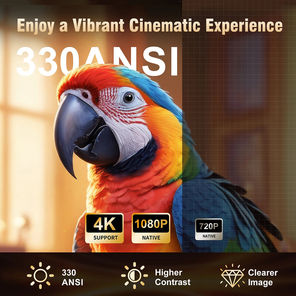 DayeeView Smart Outdoor Projector 1080P with 4K Support