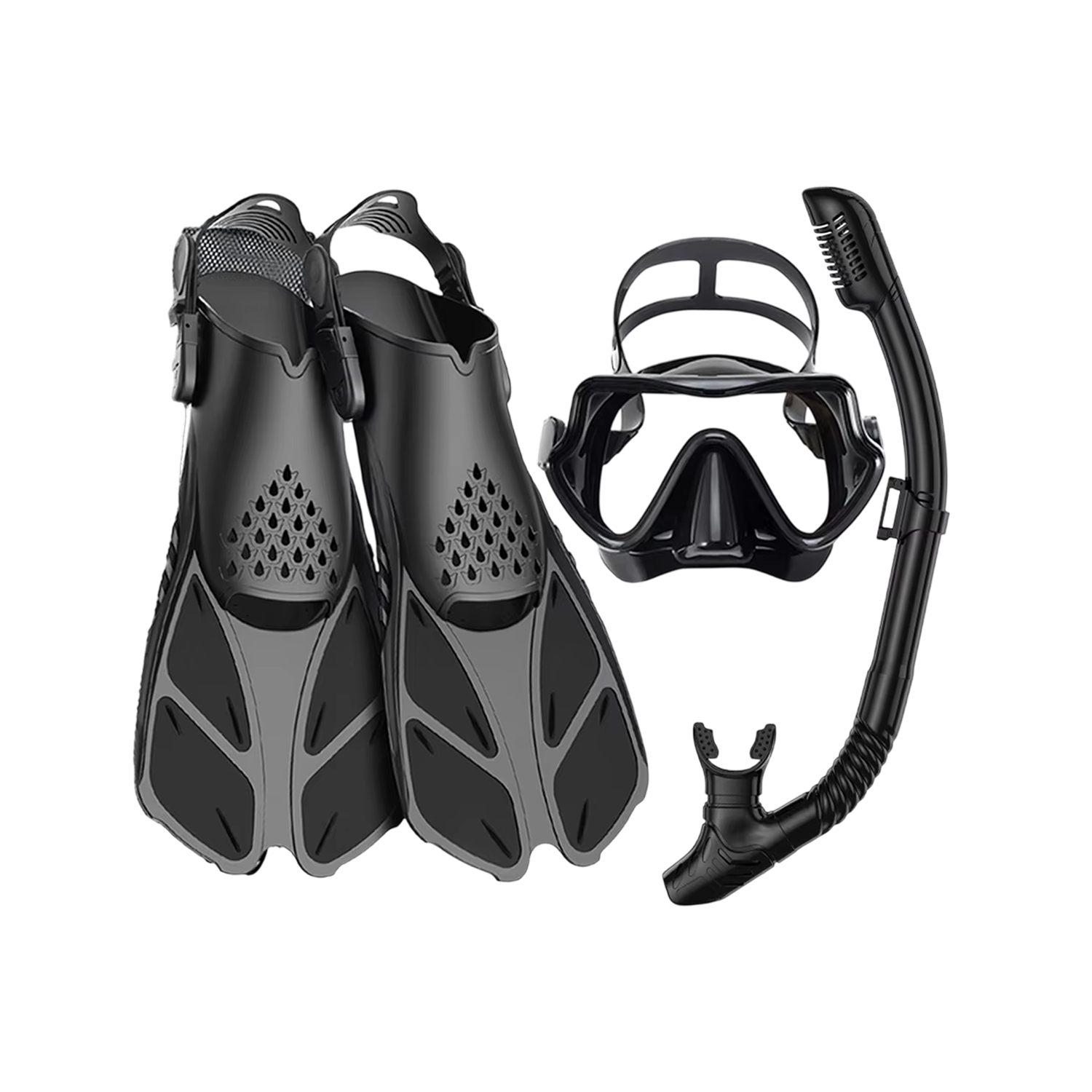 DeepBrez Snorkel Set Panoramic Mask, Dry Top Design, Comfortable Fit