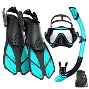 DeepBrez Snorkel Set Panoramic Mask, Dry Top Design, Comfortable Fit