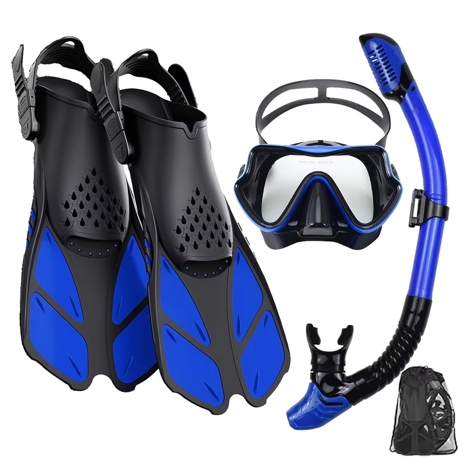 DeepBrez Snorkel Set Panoramic Mask, Dry Top Design, Comfortable Fit