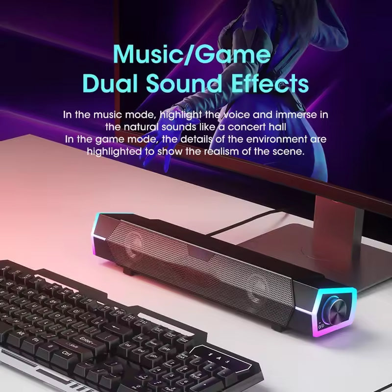 EchoePane RGB Bluetooth Computer Desktop Speakers