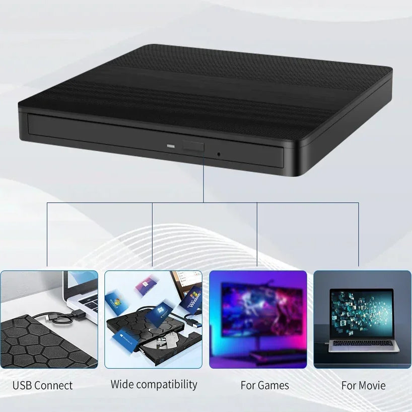 FlexieDisc External USB 3.0 & Type-C DVD/CD Drive