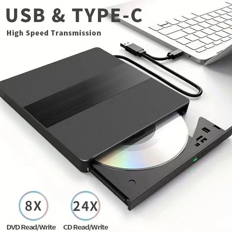 FlexieDisc External USB 3.0 & Type-C DVD/CD Drive