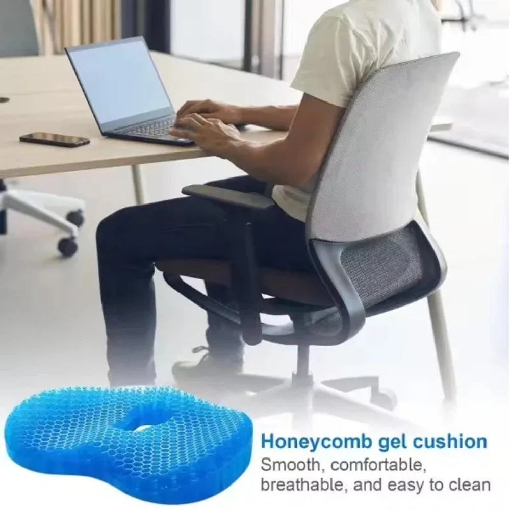 FloatiePad Breathable Honeycomb Gel Seat Cushion for Tailbone Relief