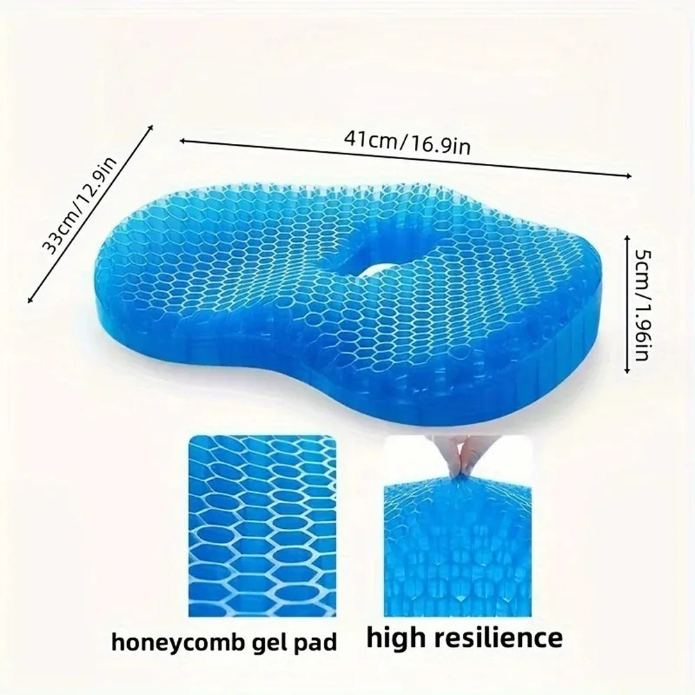FloatiePad Breathable Honeycomb Gel Seat Cushion for Tailbone Relief