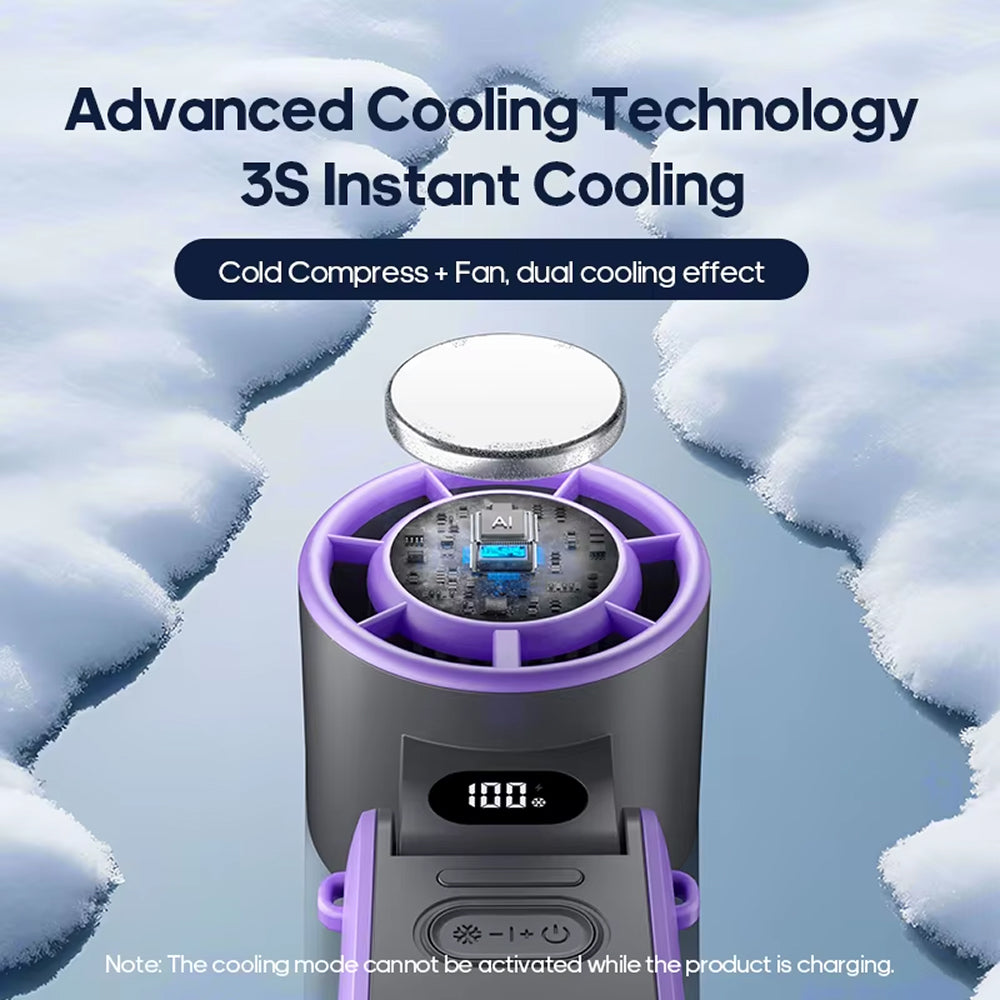 FrostoeByte Handheld Turbo Fan with Active Semiconductor Cooling