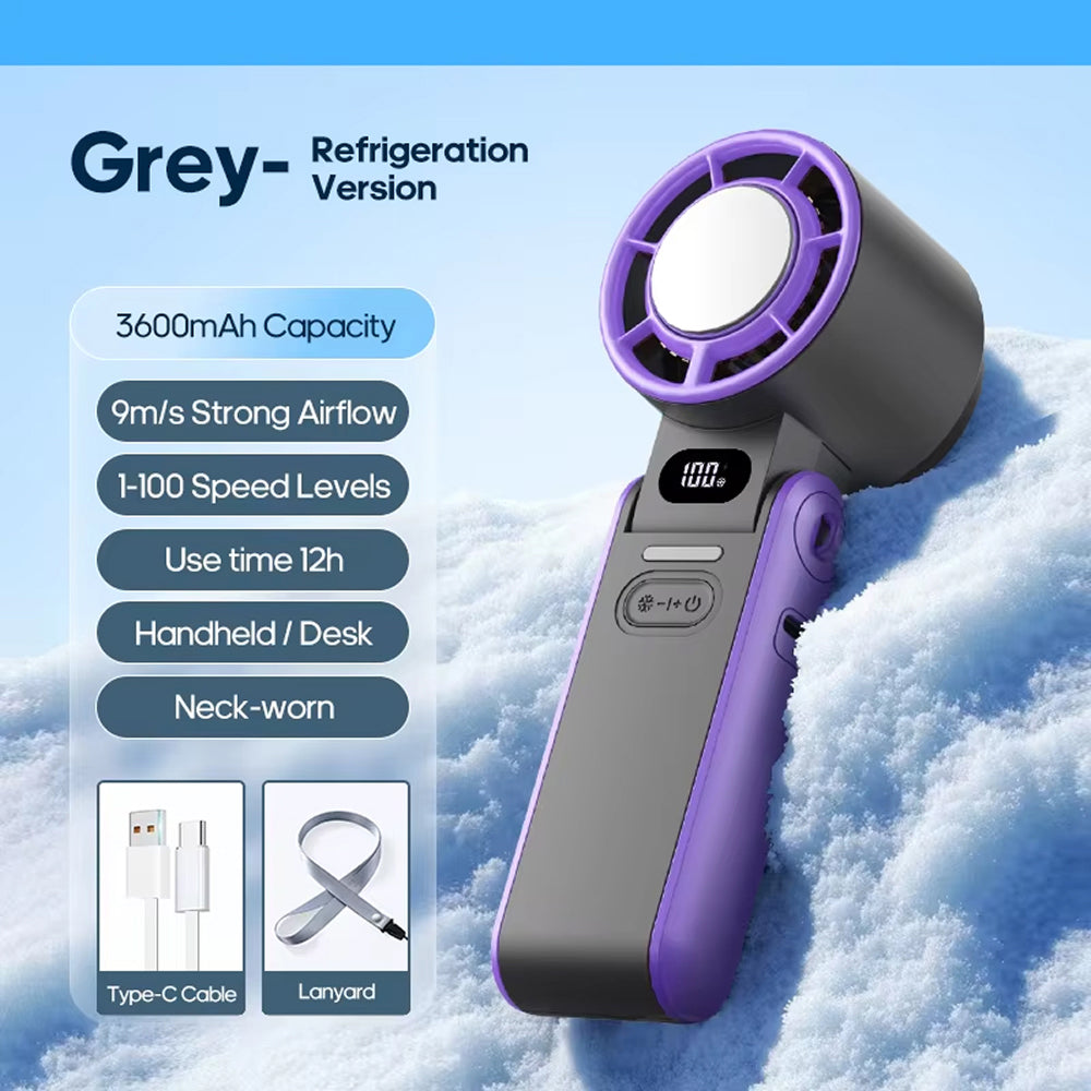 FrostoeByte Handheld Turbo Fan with Active Semiconductor Cooling