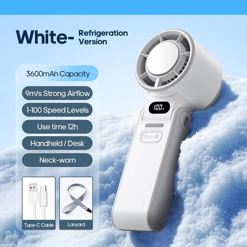 FrostoeByte Handheld Turbo Fan with Active Semiconductor Cooling